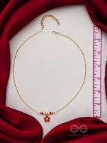 Rose n Thorns- Golden Embellished Necklace 