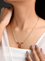 Rose n Thorns- Golden Embellished Necklace 