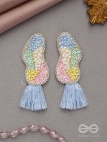 Hrilekha- The Dazzling Imprints- Resham, Beads and Sequins Embroidered Earrings