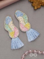 Hrilekha- The Dazzling Imprints- Resham, Beads and Sequins Embroidered Earrings