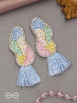 Hrilekha- The Dazzling Imprints- Resham, Beads and Sequins Embroidered Earrings