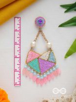 Ashmant- The Vibrant Meadow- Resham, Beads and Sequins Embroidered Earrings