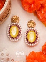 Kapisa- The Glorious Sun- Pearls and Stones Embroidered Earrings