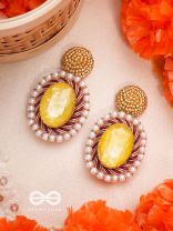Kapisa- The Glorious Sun- Pearls and Stones Embroidered Earrings