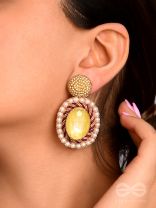 Kapisa- The Glorious Sun- Pearls and Stones Embroidered Earrings