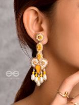 Aatapya- The Glorious Sunshine- Pearls and Stones Embroidered Earrings