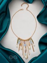 The Scotch Mist- Golden Embellished Necklace 
