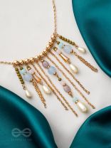 The Scotch Mist- Golden Embellished Necklace 