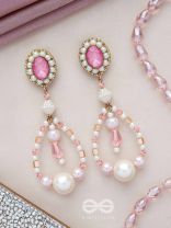 Drapsa- Drops of Rain- Pearls and Stones Embroidered Earrings