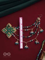Vapraa- The Spring Garden- Pearls, Stones and Resham Embroidered Chain Earrings
