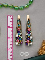 Vasnya- Exquisitely Precious- Stones, Glass Beads and Zari Embroidered Hair Clips