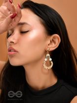 The Circle of Light - Golden Embellished Earrings