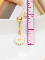 The White Dahlia- Golden Embellished Earrings