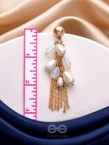 The White Garden- Golden Pearl Earrings