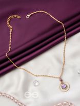 The Space Orbit- Golden Embellished Necklace