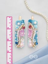 Velaam- Sea and Beach- Stones, Sequins and Beads Embroidered Hair Clips