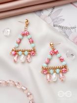 The Wonder Triangle- Golden Embellished Earrings