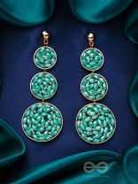 The Intricate Trifecta- Golden Embellished Earrings