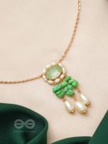 The Olive Garden- Golden Embellished Necklace