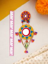 Rashmivat- The Golden Sun- Stones, Sequins and Mirrors Embroidered Earrings