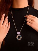 The Pebble Path- Golden Embellished Necklace