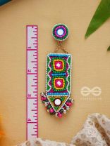 Shalya- The Adorned Arrow- Stones, Sequins and Resham Embroidered Earrings