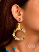 The Forest Fairy- Golden Embellished Earrings