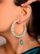 The Rainy Cloud- Golden Embellished Earrings