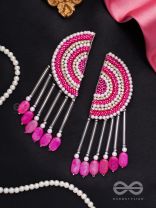 Tamarasi- The Lotus Pond- Pearls & Glass Beads Embroidered Earrings