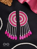 Tamarasi- The Lotus Pond- Pearls & Glass Beads Embroidered Earrings