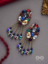 Akshipta- The Beach Treasures- Pearls, Stones and Glass Beads Embroidered Earrings