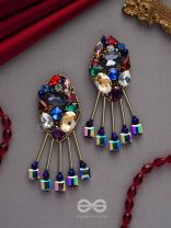 Akshipta- The Beach Treasures- Pearls, Stones and Glass Beads Embroidered Earrings