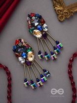 Akshipta- The Beach Treasures- Pearls, Stones and Glass Beads Embroidered Earrings