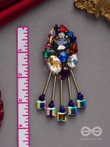 Akshipta- The Beach Treasures- Pearls, Stones and Glass Beads Embroidered Earrings