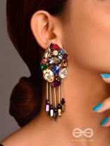 Akshipta- The Beach Treasures- Pearls, Stones and Glass Beads Embroidered Earrings