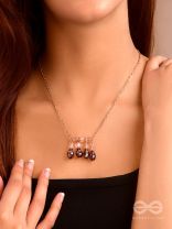 The Caramel Rain- Golden Embellished Necklace