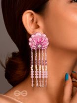 Srautika- The Pearl Shell - Pearls, Stones and Sequins Embroidered Earrings