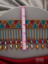 Vishti- The Colorful Rain- Stones and Glass Beads Embroidered Choker Necklace 