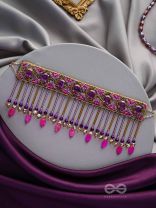 Aavsati- The Night Sky- Stones and Glass Beads Embroidered Choker Necklace 