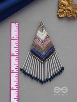 Akshaja- The Shimmering Diamond- Sequins and Glass Beads Embroidered Earrings