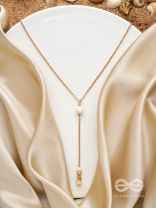The Pearl Shower- Golden Embellished Necklace
