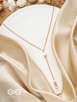 The Pearl Shower- Golden Embellished Necklace
