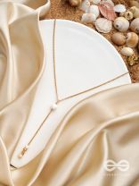 The Pearl Shower- Golden Embellished Necklace