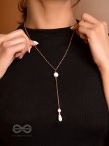 The Pearl Shower- Golden Embellished Necklace