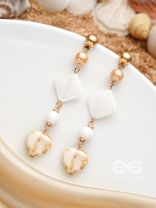 The Ocean Whisper- Golden Embellished Earrings