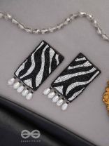 Adri- The Rainy Clouds- Beads and Glass Drops Embroidered Earrings