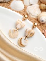 The Beach Bunny- Golden Embellished Earrings