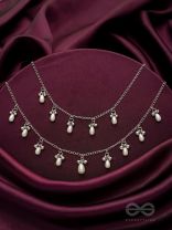 The Star-Studded Sky- Oxidised Pearls Layered Necklace
