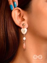 Heart of Gold- Golden Embellished Earrings