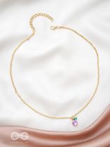 The Fig Delight- Golden Embellished Necklace